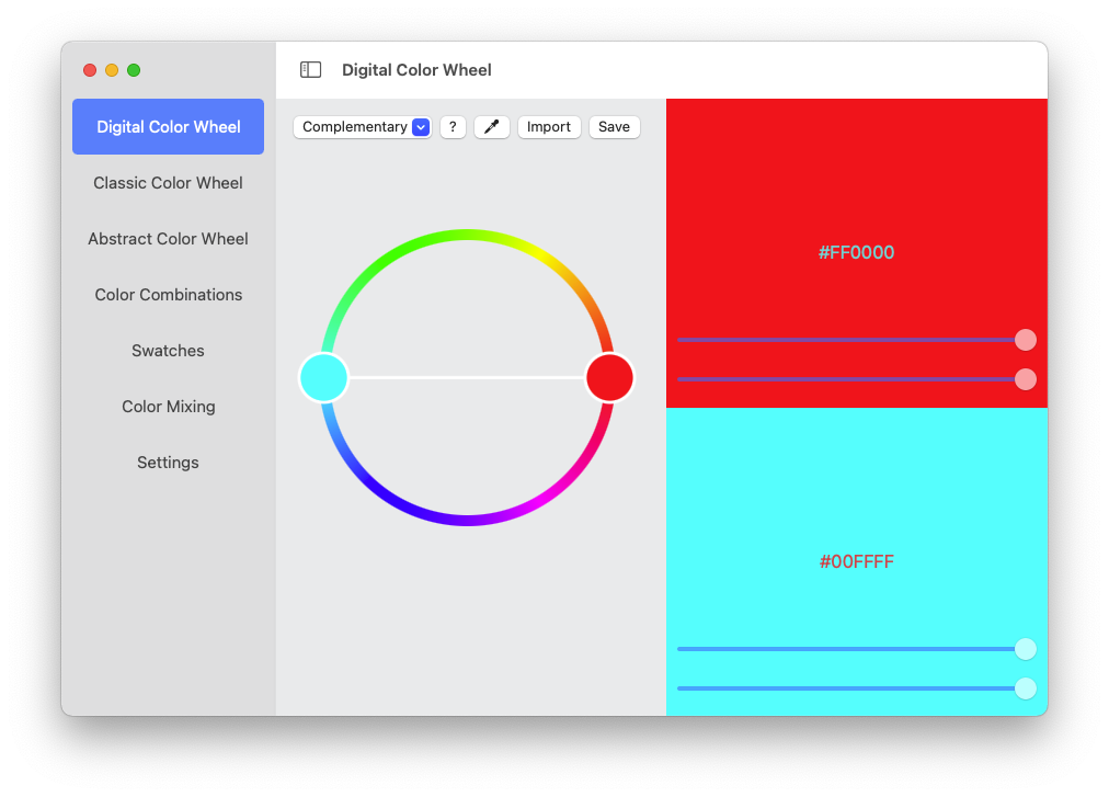 Color Wheel For Mac强大的数字色轮工具 V6.0