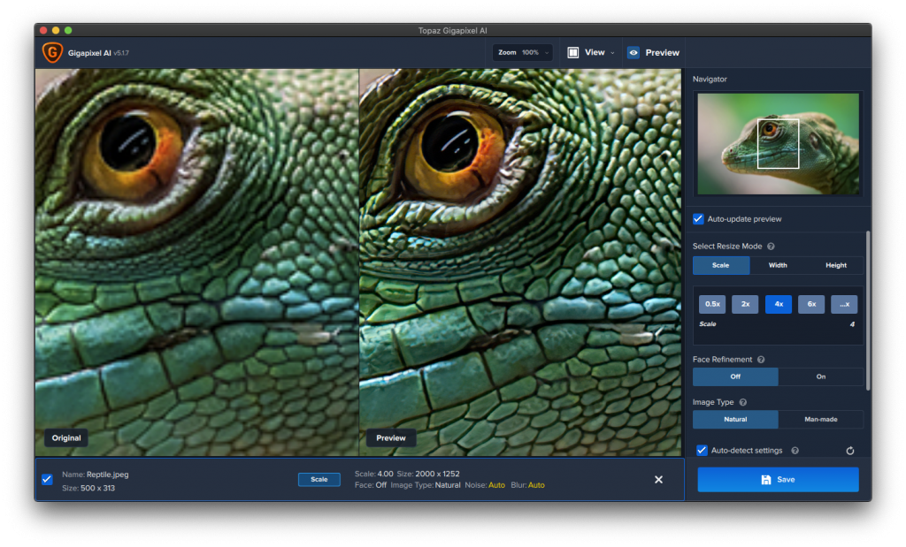 Topaz Gigapixel AI for Mac v5.1.7 破解版下载 无损放大图像 -