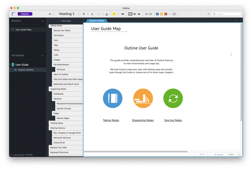 Outline For Mac优秀的笔记工具 V3.2106.3