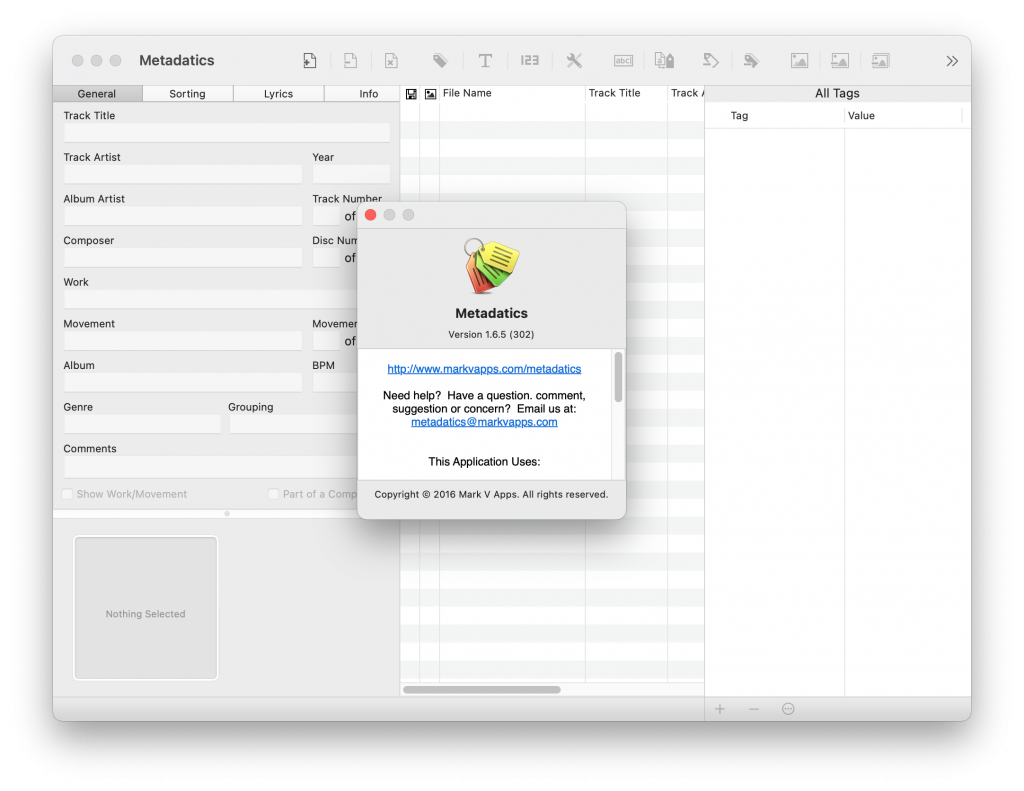 Metadatics for Mac v1.6.5 音频元数据编辑器 破解版下载 -