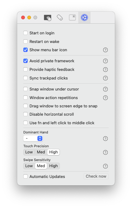 Multitouch for Mac v1.24.1 添加多点触控手势 破解版下载