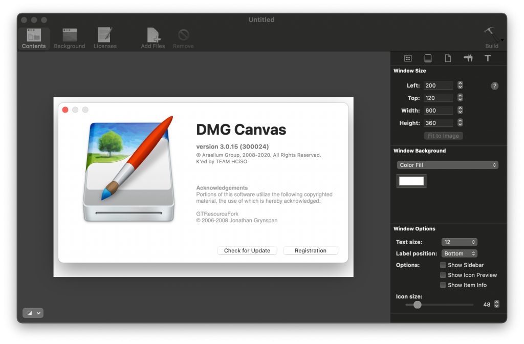DMG Canvas For Mac安装包制作工具 V3.0.15 -