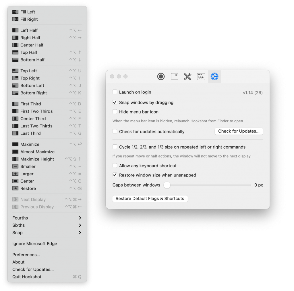 Hookshot for Mac v1.14 窗口管理工具 破解版下载 -