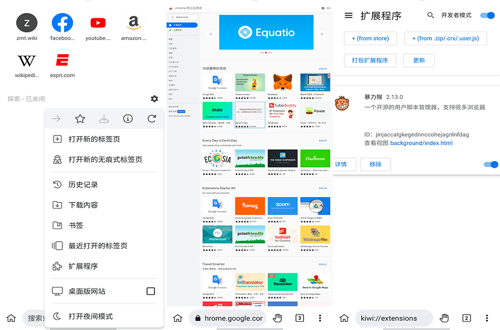 KiwiBrowser for Android 支持手机扩展插件浏览器软件-知识兔 KiwiBrowser for Android 支持手机扩展插件浏览器软件