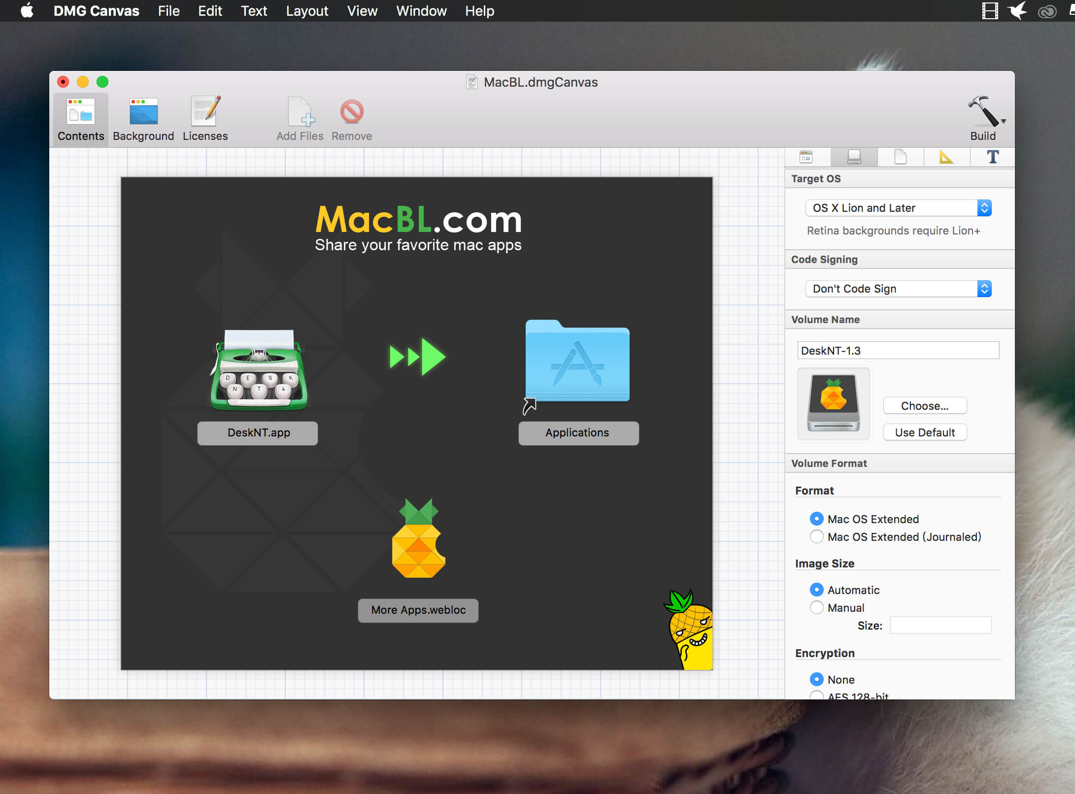 DMG Canvas 4.0.6 快速打包dmg文件的软件 DMG Canvas 4.0.6 快速打包dmg文件的软件