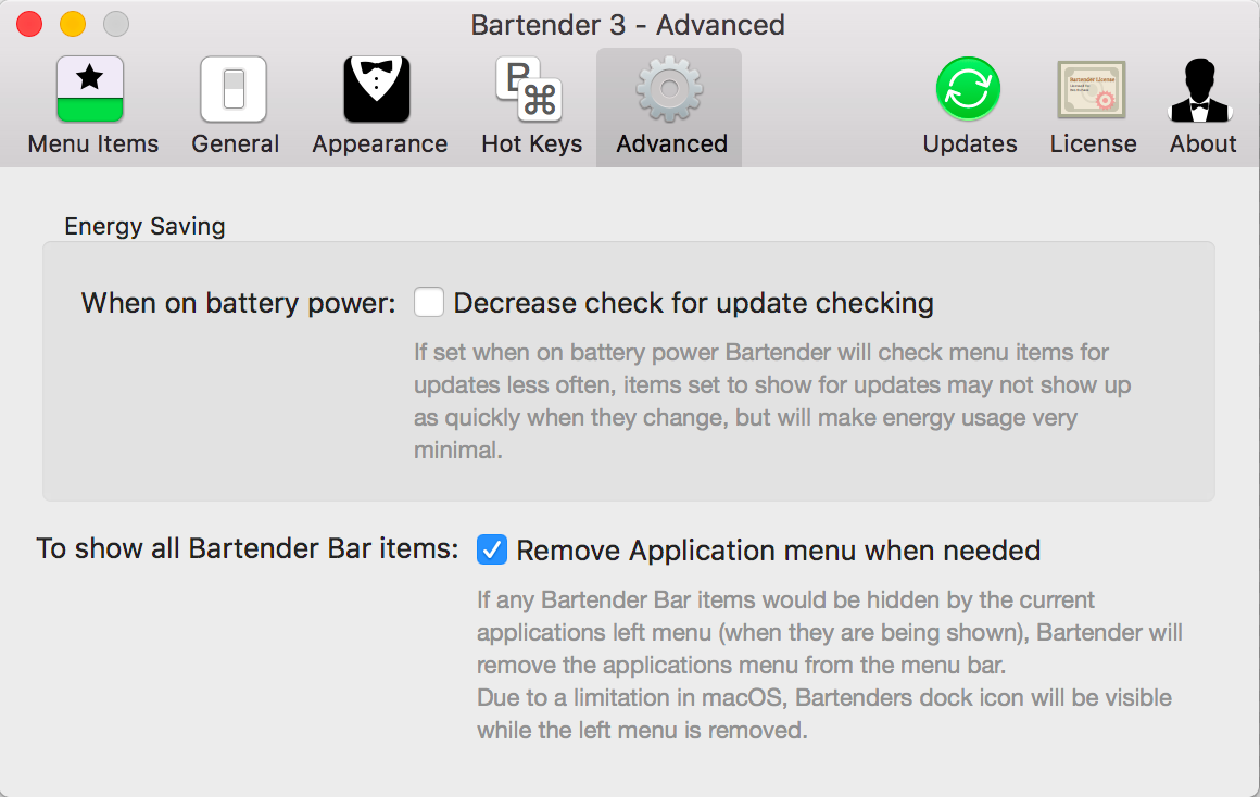 Bartender 4.2.21 菜单栏管理工具 Bartender 4.2.21 菜单栏管理工具