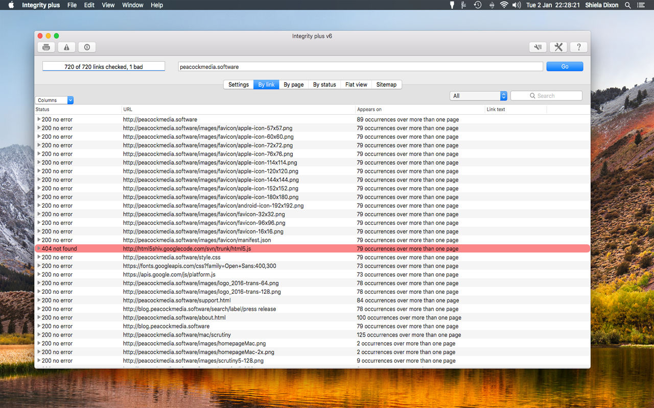 Integrity Plus 12.7.1 用户清理网站上的死链接 Integrity Plus 12.7.1 用户清理网站上的死链接
