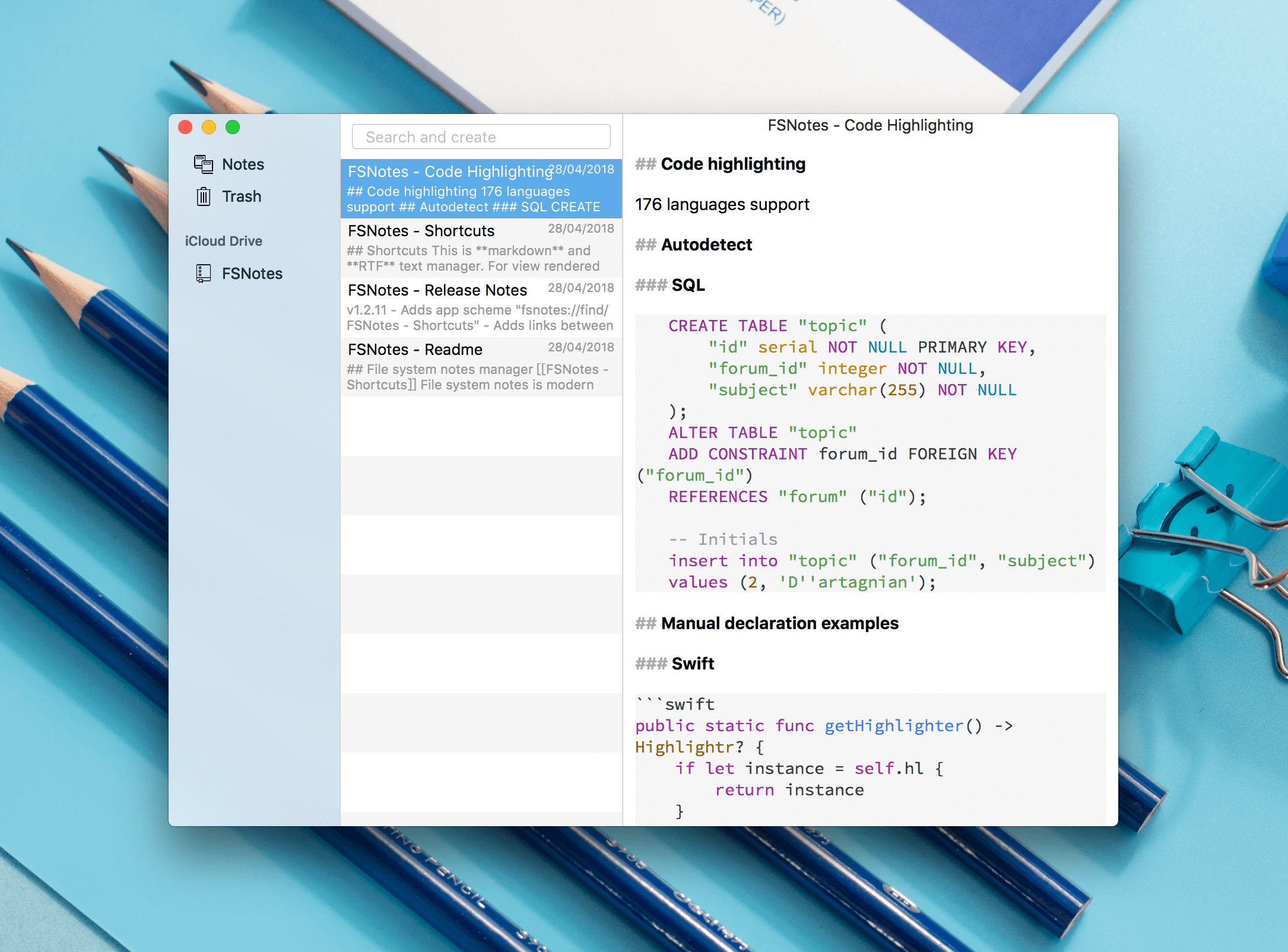 FSNotes 6.2.1 纯文本笔记管理器