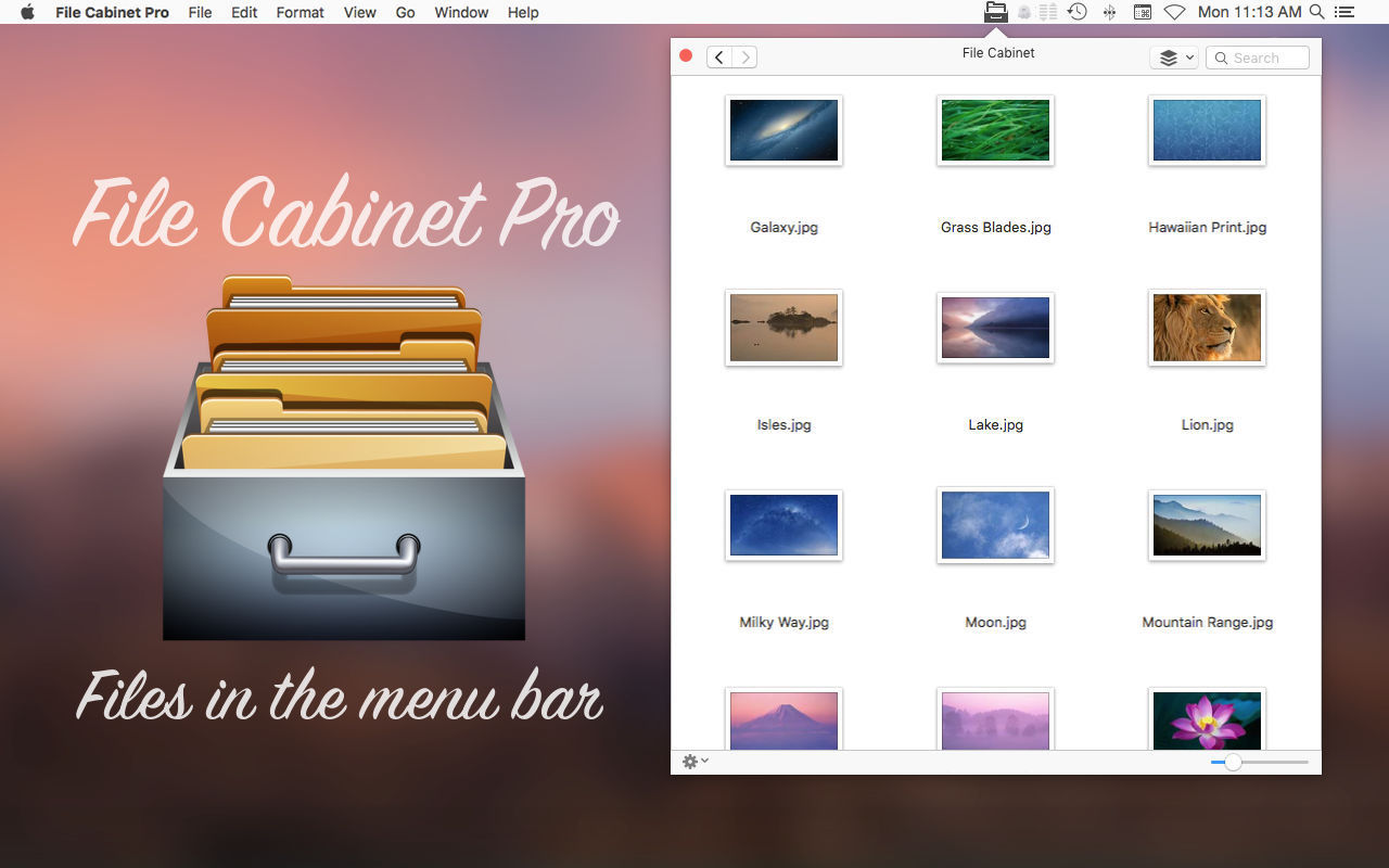File Cabinet Pro 8.5 菜单栏的文件管理器 File Cabinet Pro 8.5 菜单栏的文件管理器