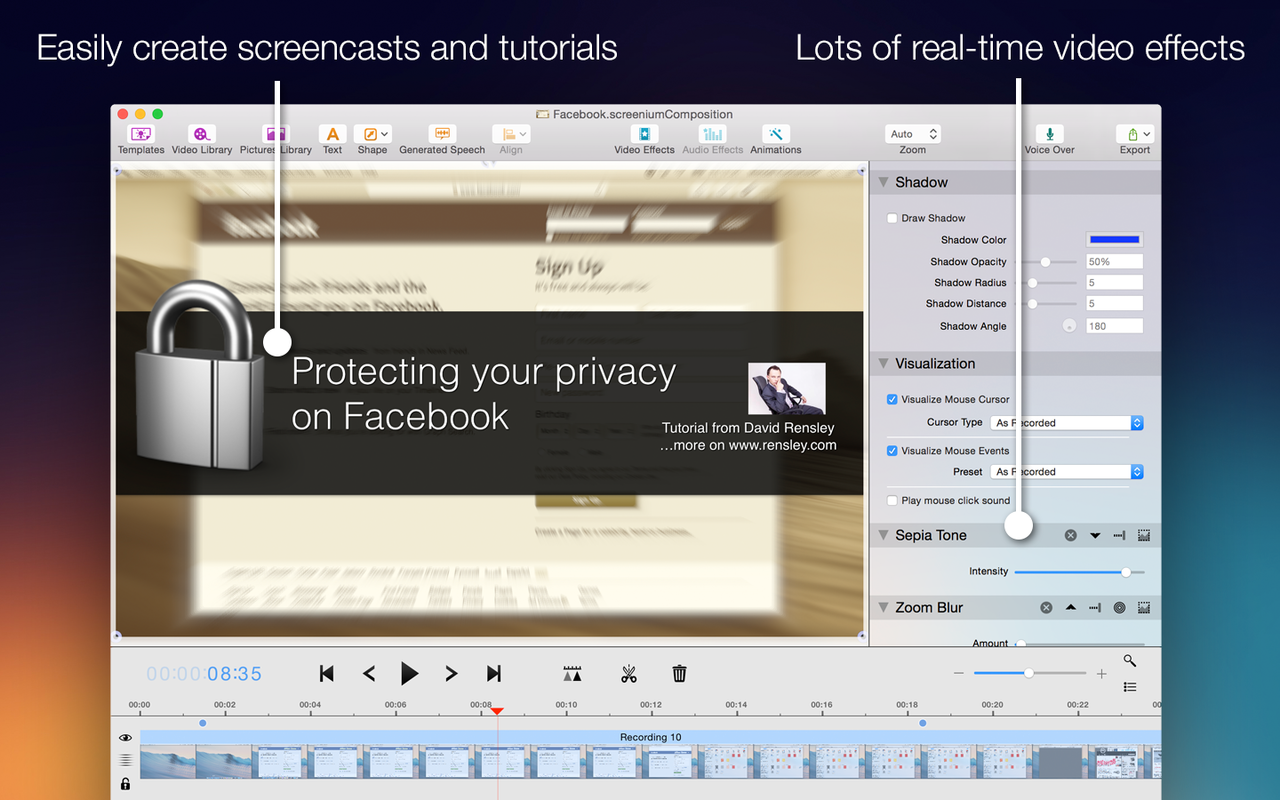 Screenium 3.3.3 优秀的屏幕录像工具 Screenium 3.3.3 优秀的屏幕录像工具