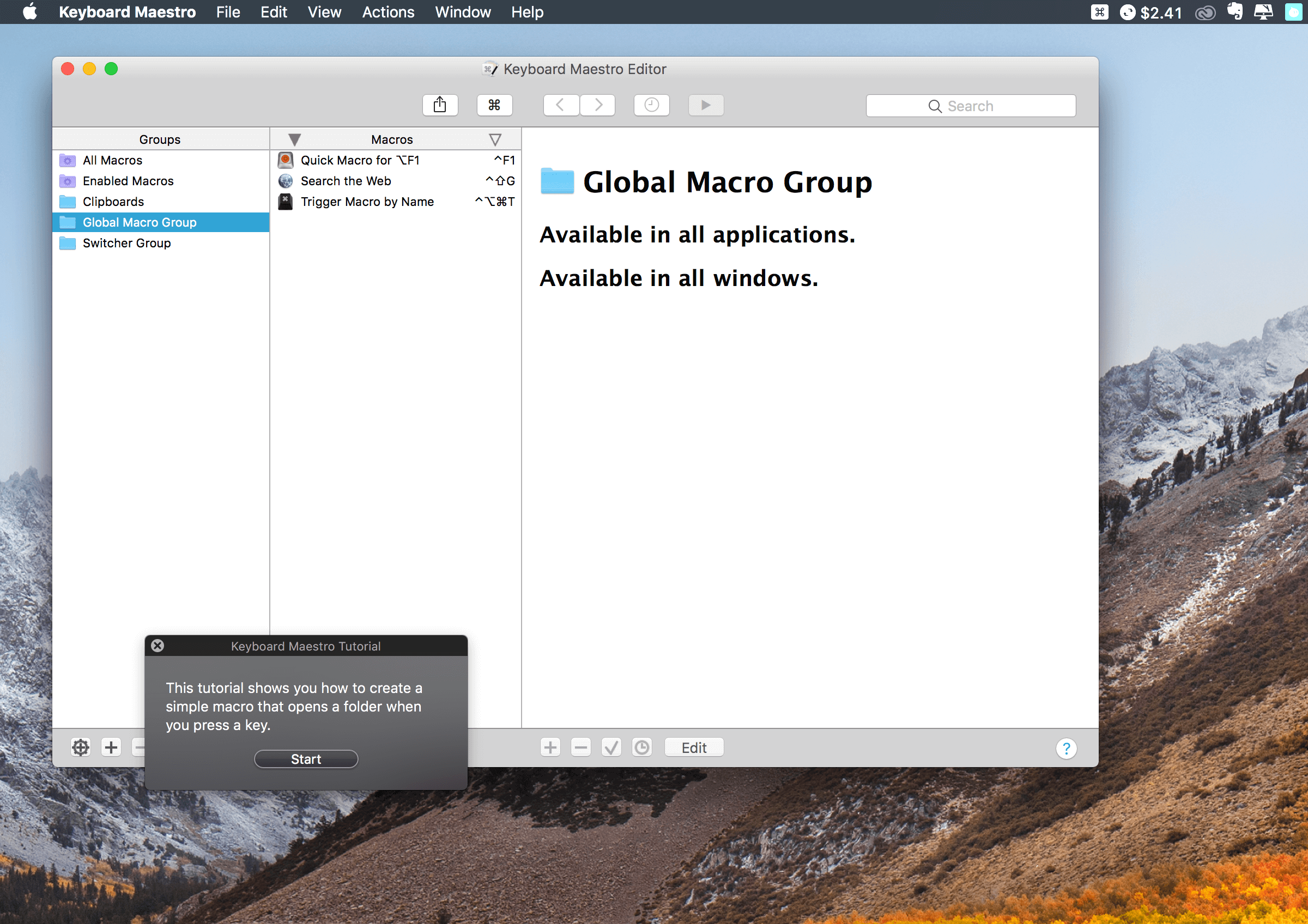 Keyboard Maestro 10.2 快捷键设置管理工具