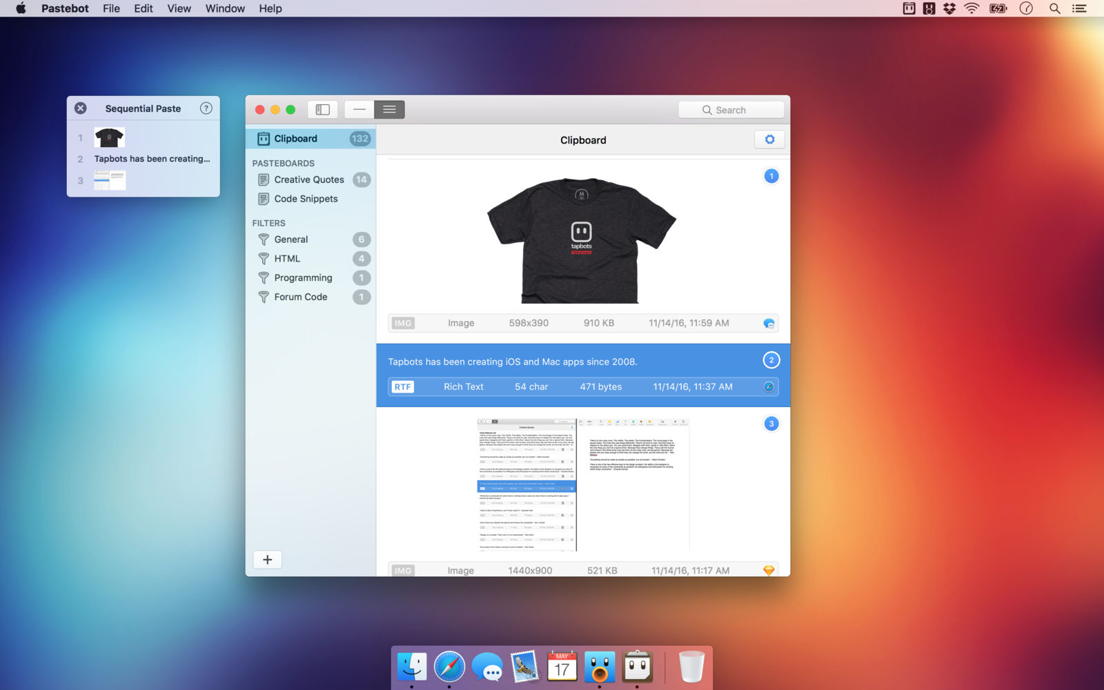 Pastebot 2.4.2 剪贴板查看管理器
