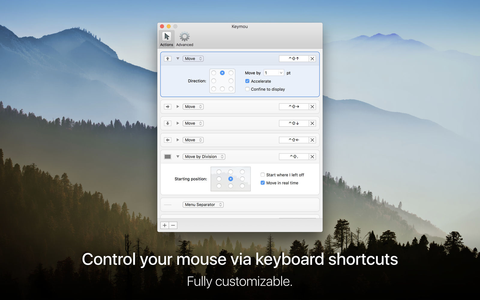 Keymou 1.2.10 通过键盘快捷键控制鼠标 Keymou 1.2.10 通过键盘快捷键控制鼠标