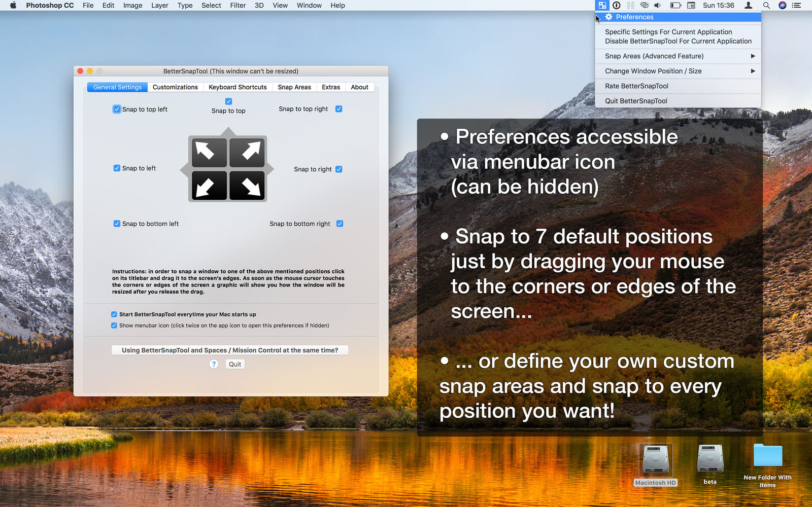 BetterSnapTool 1.9.7 用户管理窗口的软件 BetterSnapTool 1.9.7 用户管理窗口的软件