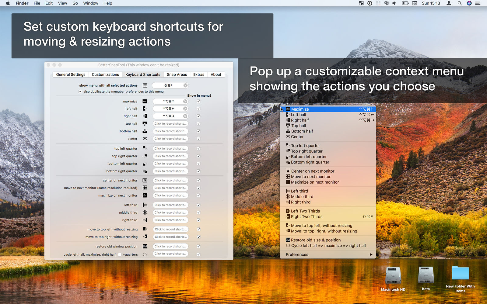 BetterSnapTool 1.9.7 用户管理窗口的软件 BetterSnapTool 1.9.7 用户管理窗口的软件