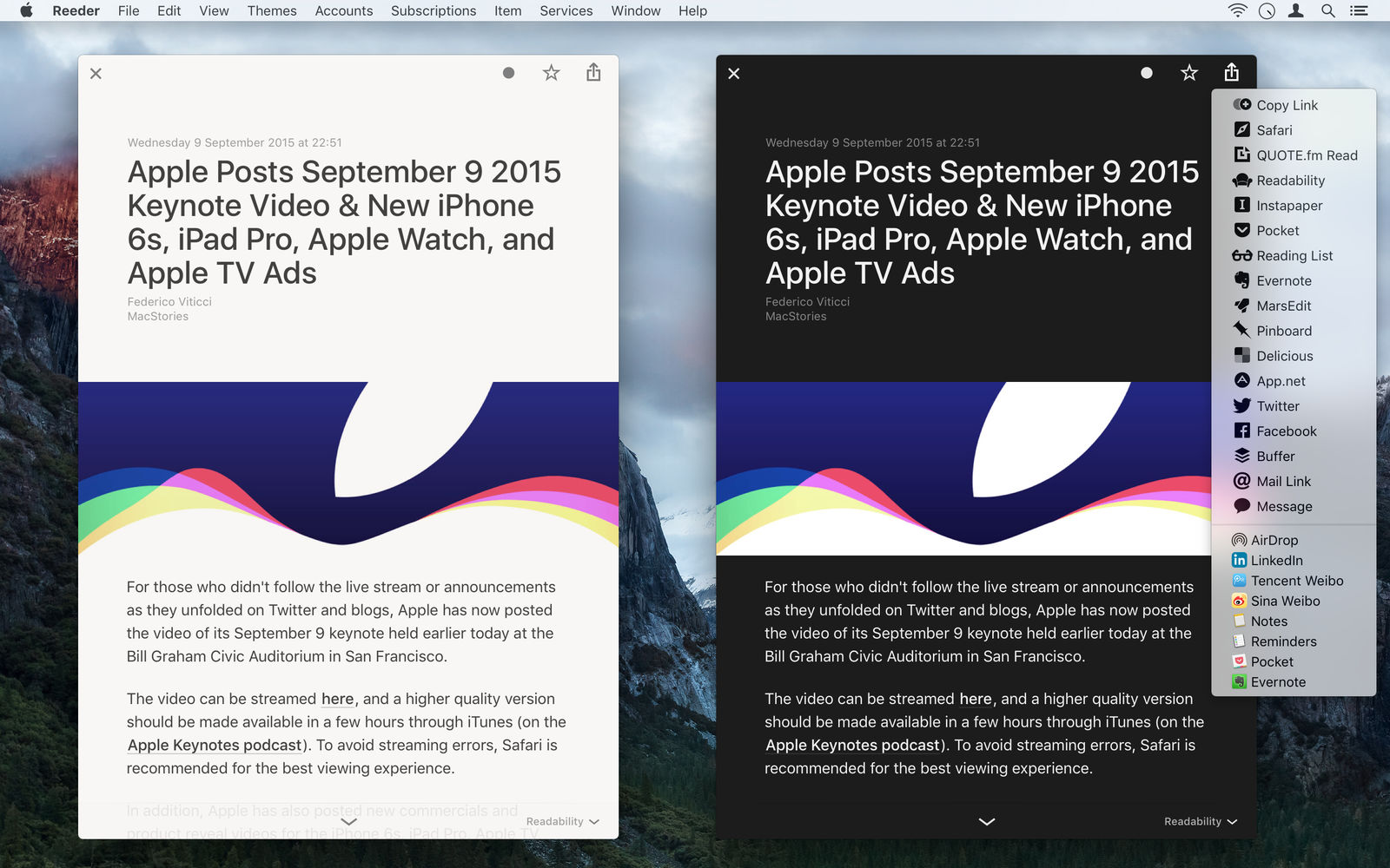 Reeder 5.2.2 支持RSS服务的阅读器 Reeder 5.2.2 支持RSS服务的阅读器