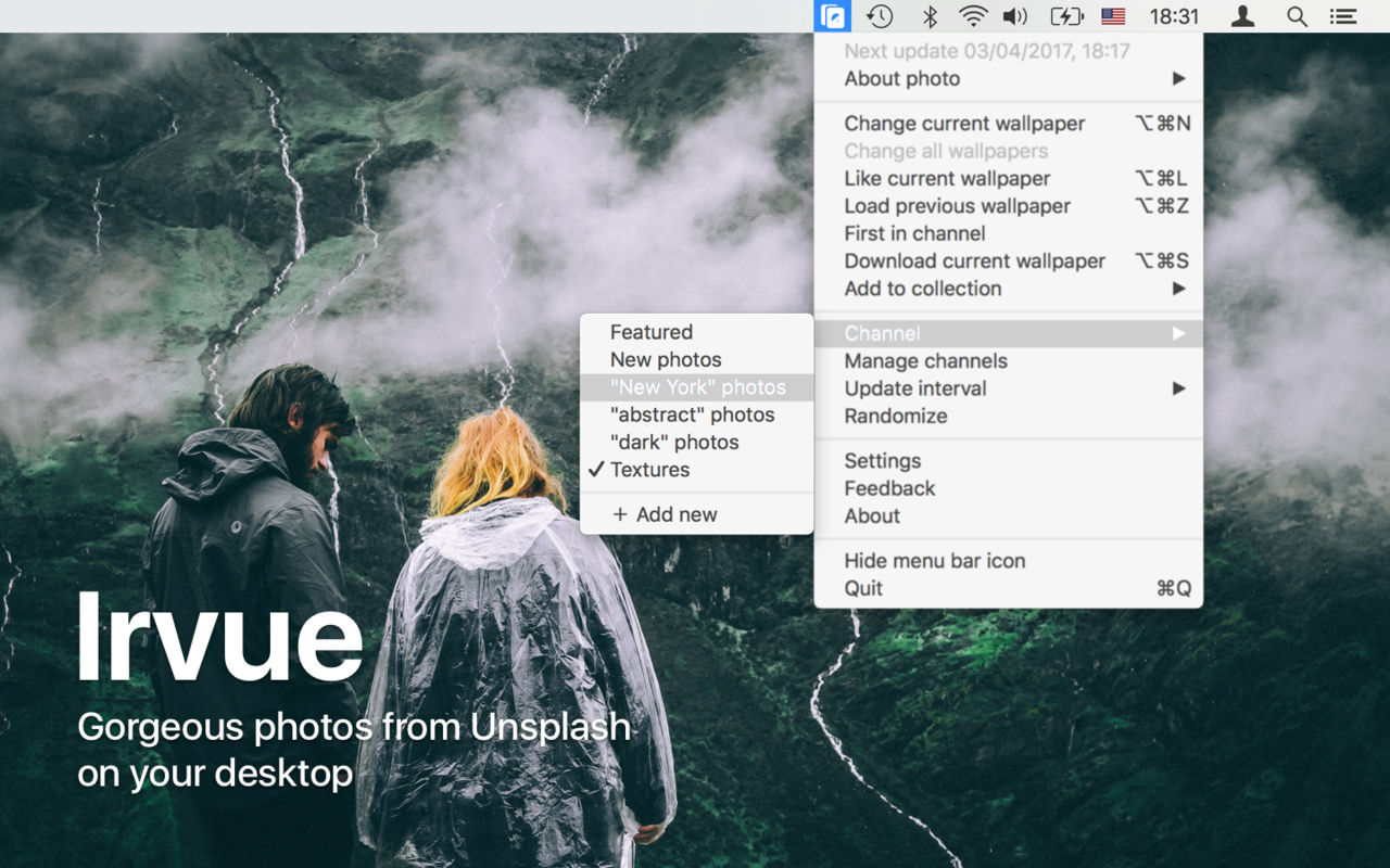 Irvue 2.7.14 Mac上的华丽壁纸 Irvue 2.7.14 Mac上的华丽壁纸
