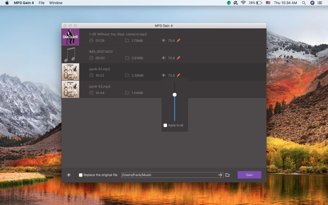 MP3 Gain 5.2.0 控制MP3文件音量 MP3 Gain 5.2.0 控制MP3文件音量