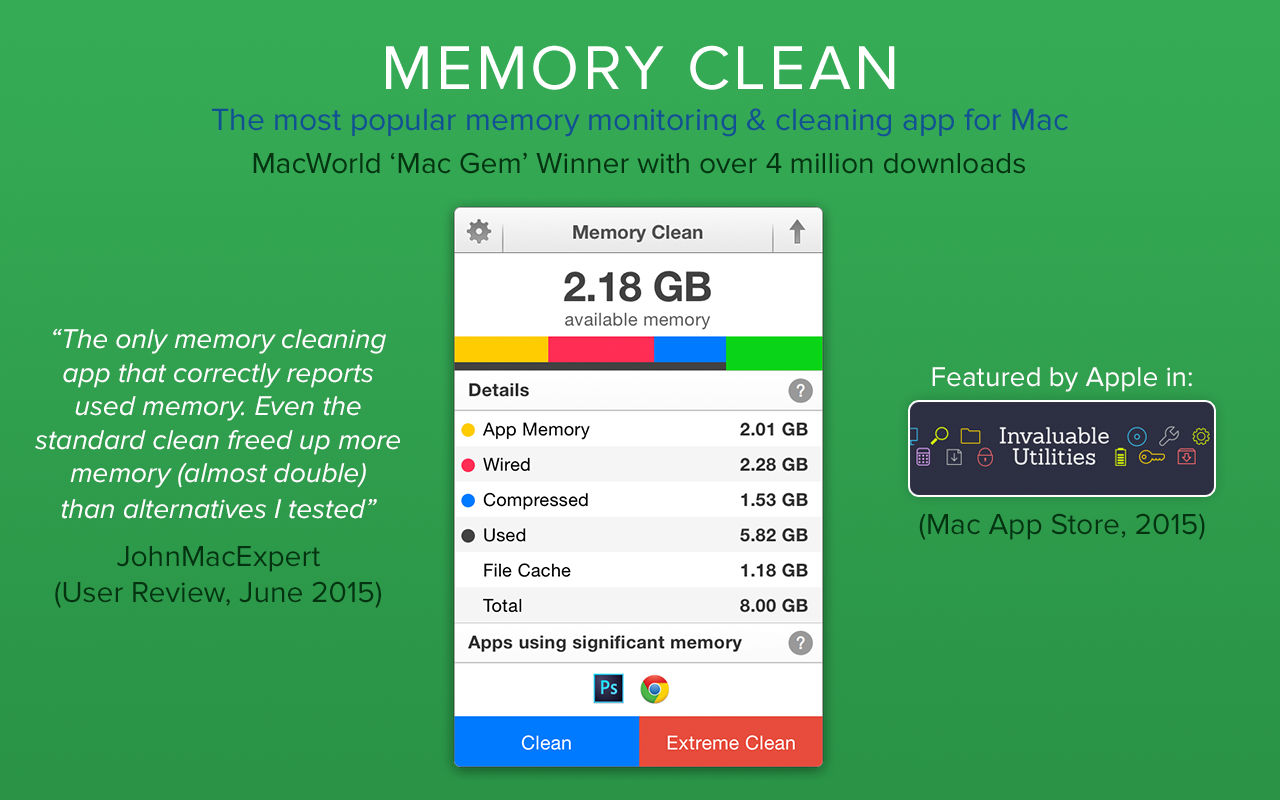 Memory Clean 3 1.0.24 Mac内存优化软件 Memory Clean 3 1.0.24 Mac内存优化软件