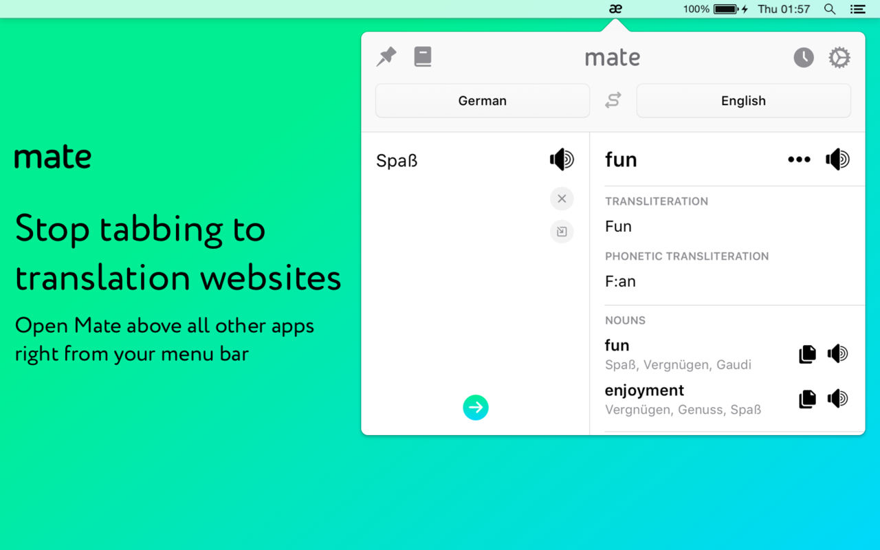 Mate Translate 8.1.3 多国语言即时翻译工具 Mate Translate 8.1.3 多国语言即时翻译工具