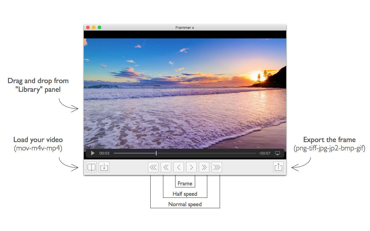 Frammer X 1.13 从视频中提取帧 Frammer X 1.13 从视频中提取帧