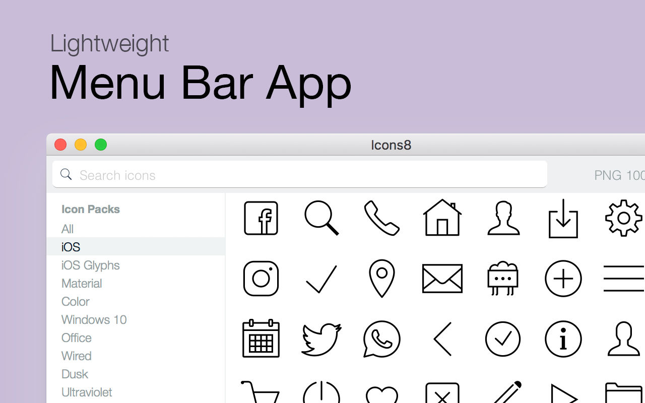 Icons8 5.7.4 强大的图标库