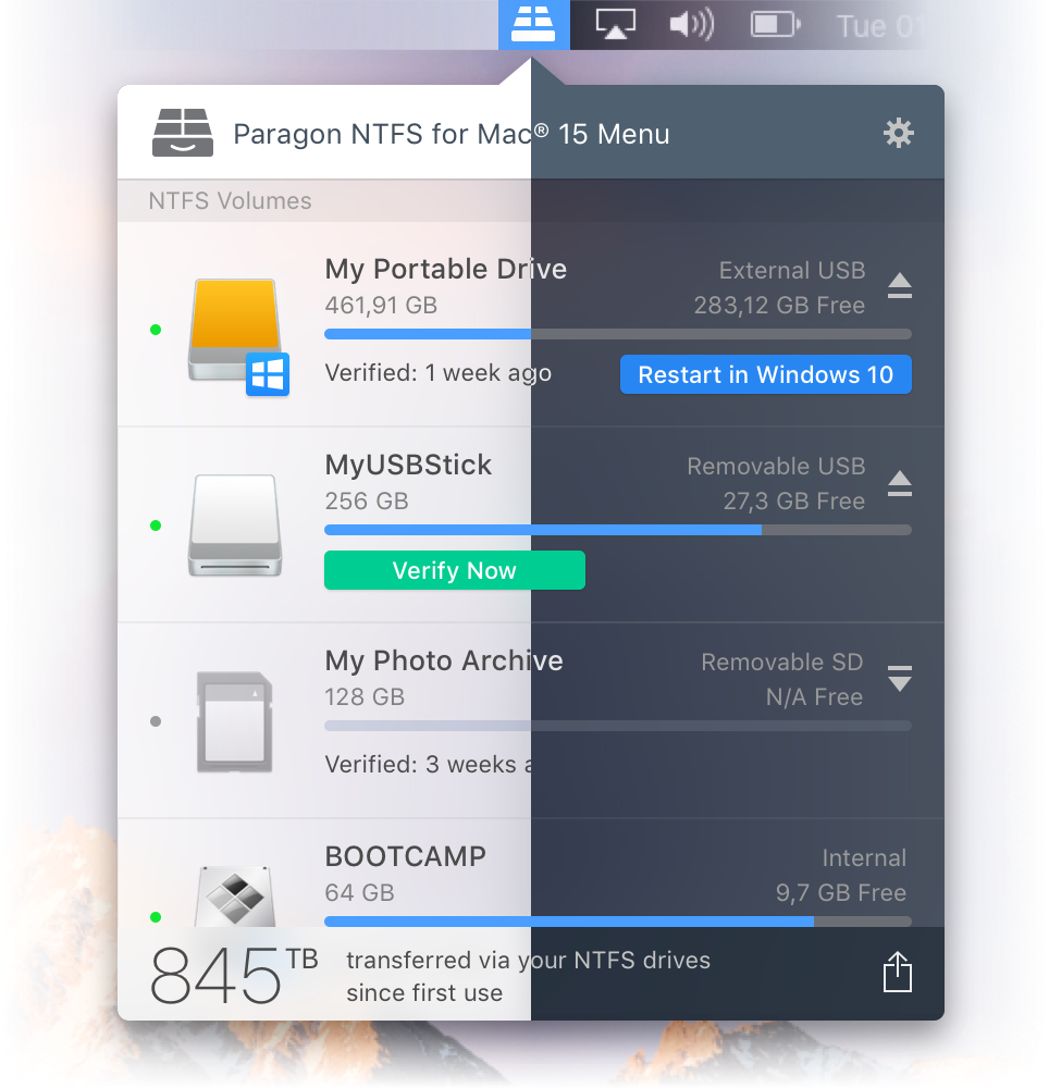 Paragon NTFS for Mac 15.5.106 Mac上的NTFS读写工具 Paragon NTFS for Mac 15.5.106 Mac上的NTFS读写工具