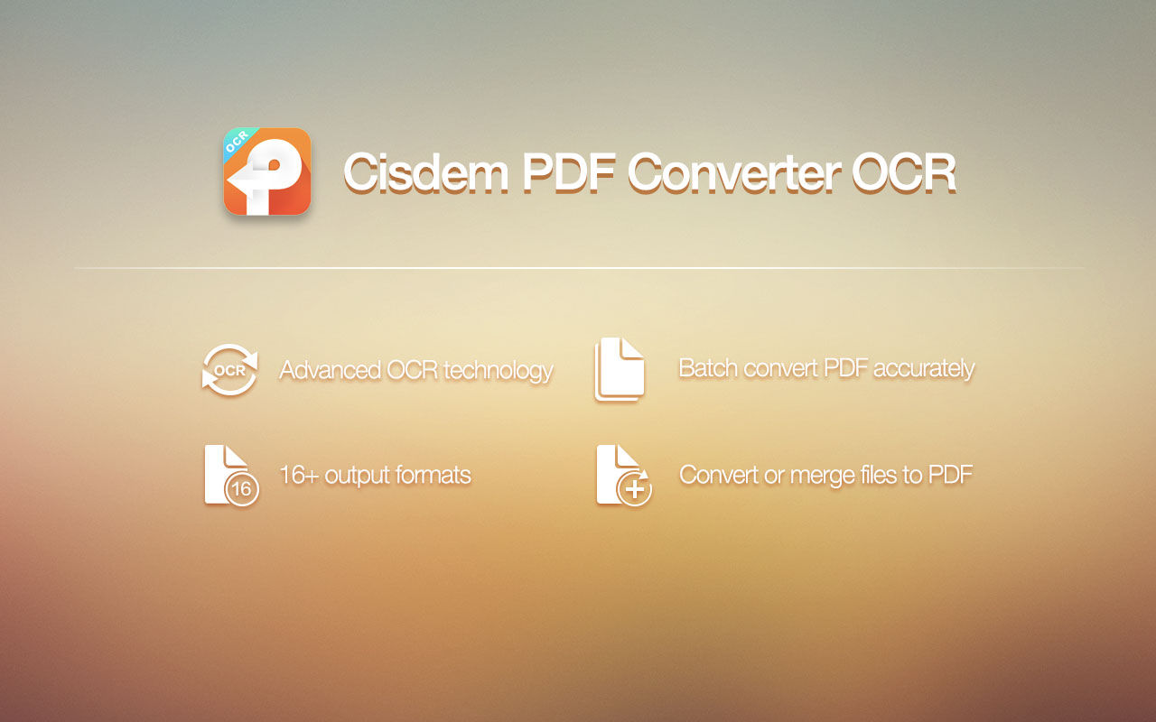 Cisdem PDF Converter OCR 7.5.0 PDF文字识别转换工具 Cisdem PDF Converter OCR 7.5.0 PDF文字识别转换工具