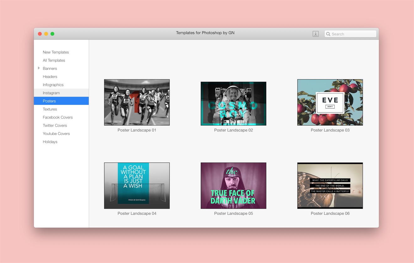 Templates for Photoshop 1.5 Photoshop模板软件 Templates for Photoshop 1.5 Photoshop模板软件