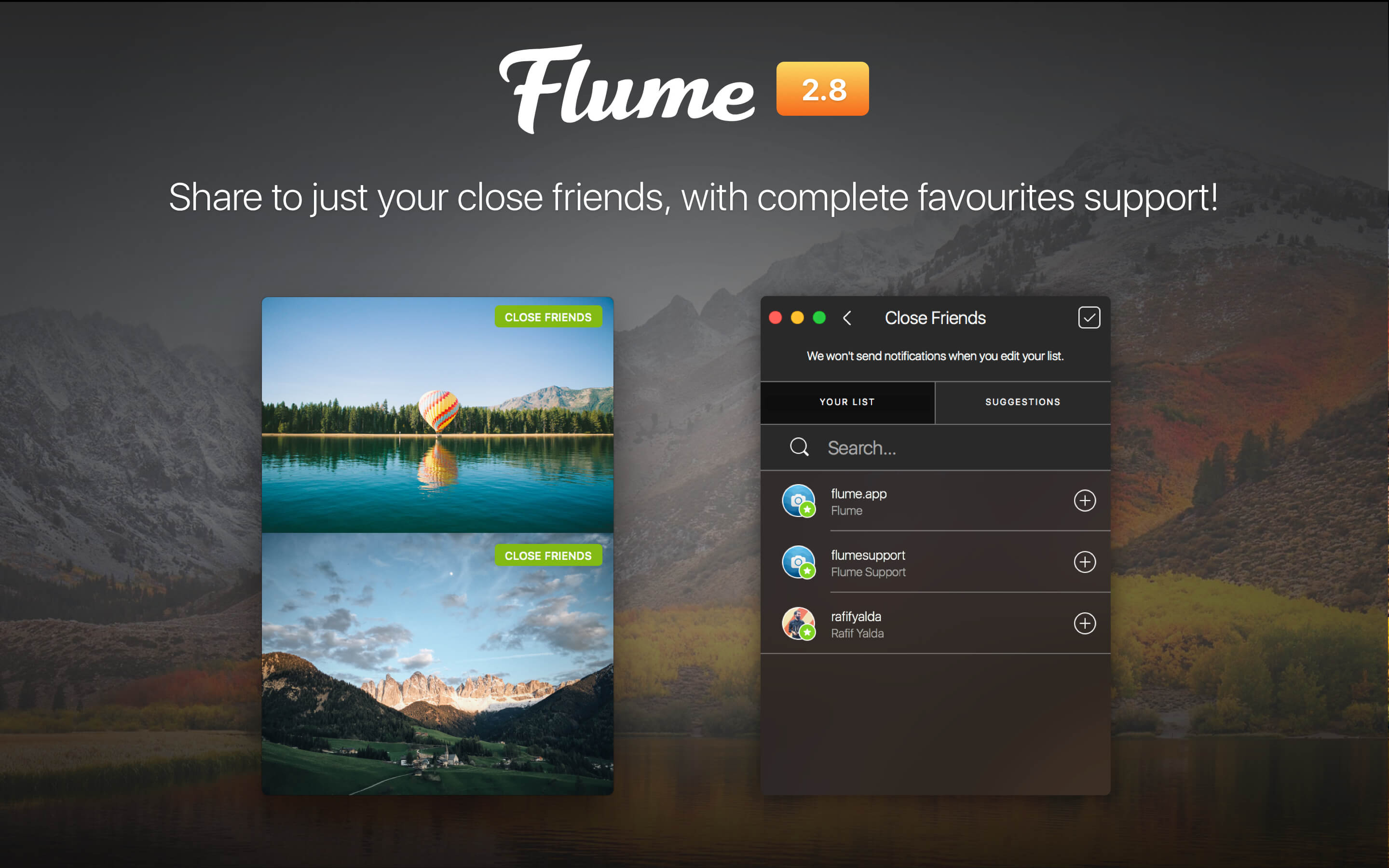 Flume 2.8.6.5 Instagram的桌面视图 Flume 2.8.6.5 Instagram的桌面视图