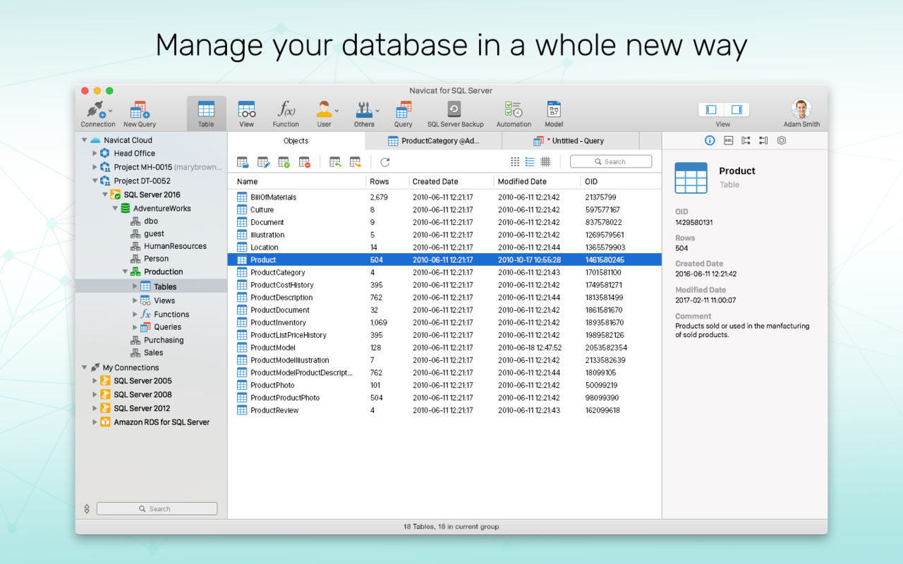 Navicat for SQL Server 12.1.19 数据库管理及开发工具 Navicat for SQL Server 12.1.19 数据库管理及开发工具