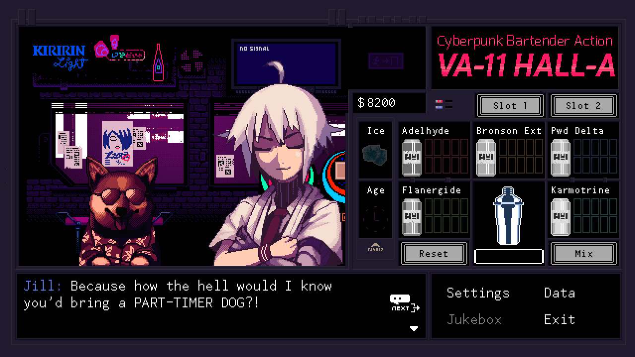 VA-11 Hall-A:赛博朋克酒保行动(Cyberpunk Bartender Action) 1.0.30 像素风调酒师模拟游戏 VA-11 Hall-A:赛博朋克酒保行动(Cyberpunk Bartender Action) 1.0.30 像素风调酒师模拟游戏
