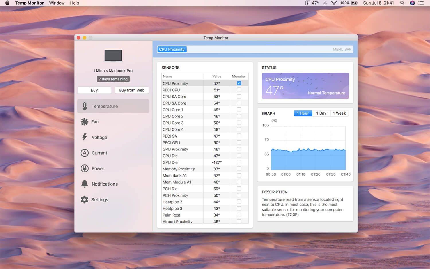 Temp Monitor 1.2.4 监控Mac的温度 Temp Monitor 1.2.4 监控Mac的温度