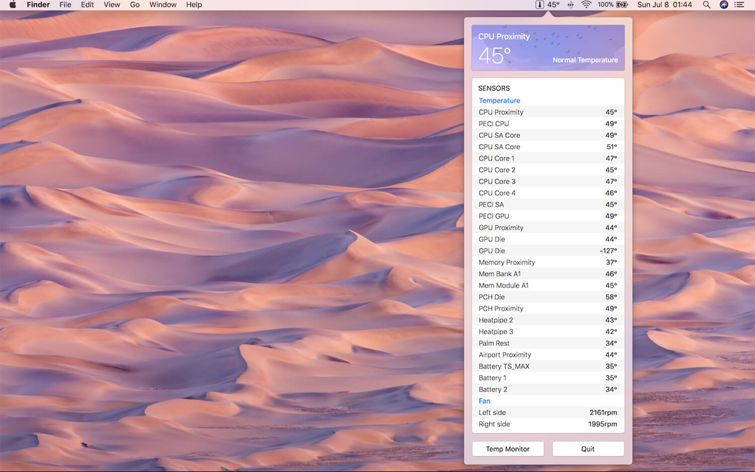Temp Monitor 1.2.4 监控Mac的温度 Temp Monitor 1.2.4 监控Mac的温度