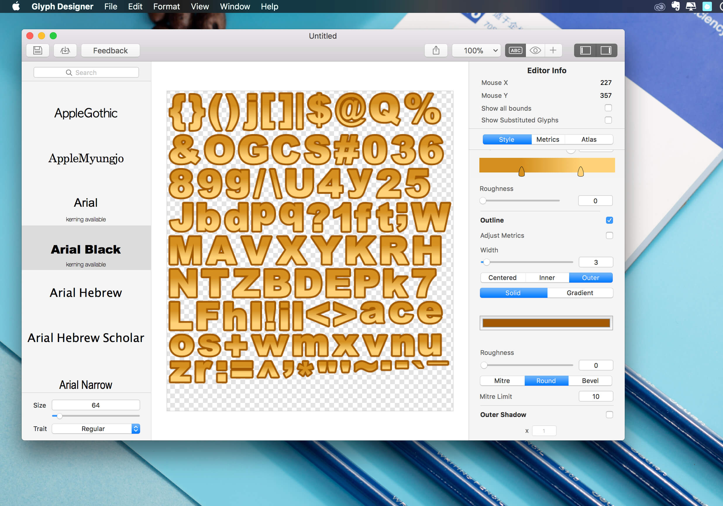 Glyph Designer 2.1 字体位图生成工具 Glyph Designer 2.1 字体位图生成工具