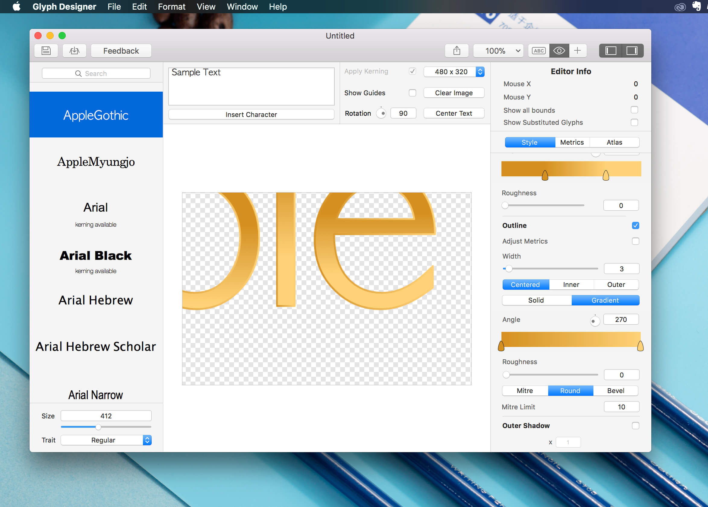 Glyph Designer 2.1 字体位图生成工具 Glyph Designer 2.1 字体位图生成工具