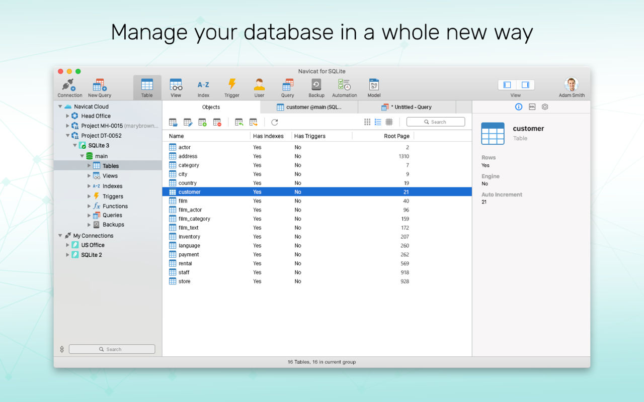 Navicat for SQLite 12.1.13 管理SQLite数据库的GUI工具 Navicat for SQLite 12.1.13 管理SQLite数据库的GUI工具