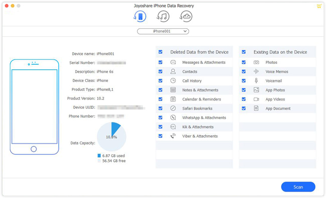 Joyoshare iPhone Data Recovery 2.1.0.37 iPhone数据恢复工具