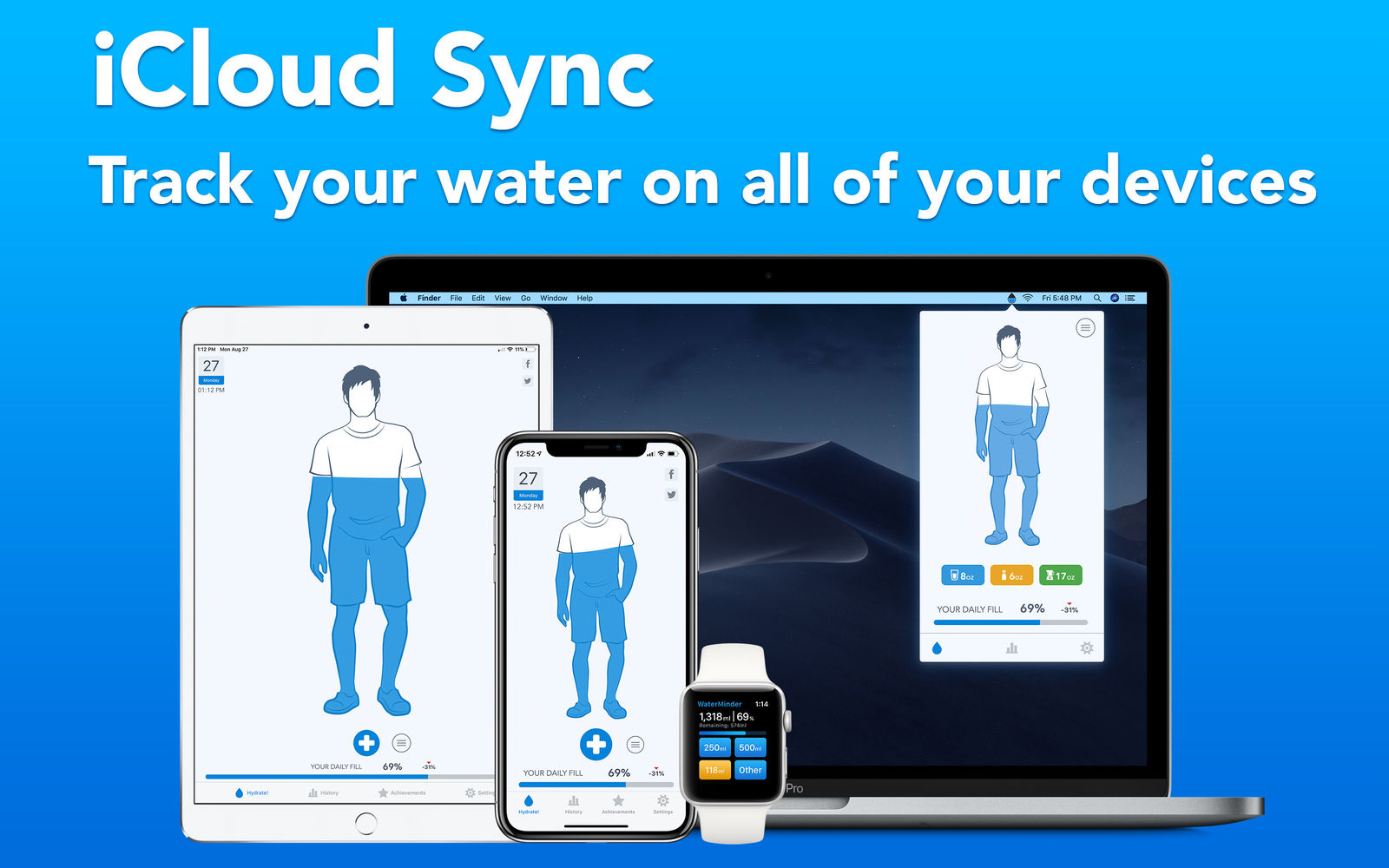 WaterMinder 1.2 跟踪您的每日饮水量 WaterMinder 1.2 跟踪您的每日饮水量
