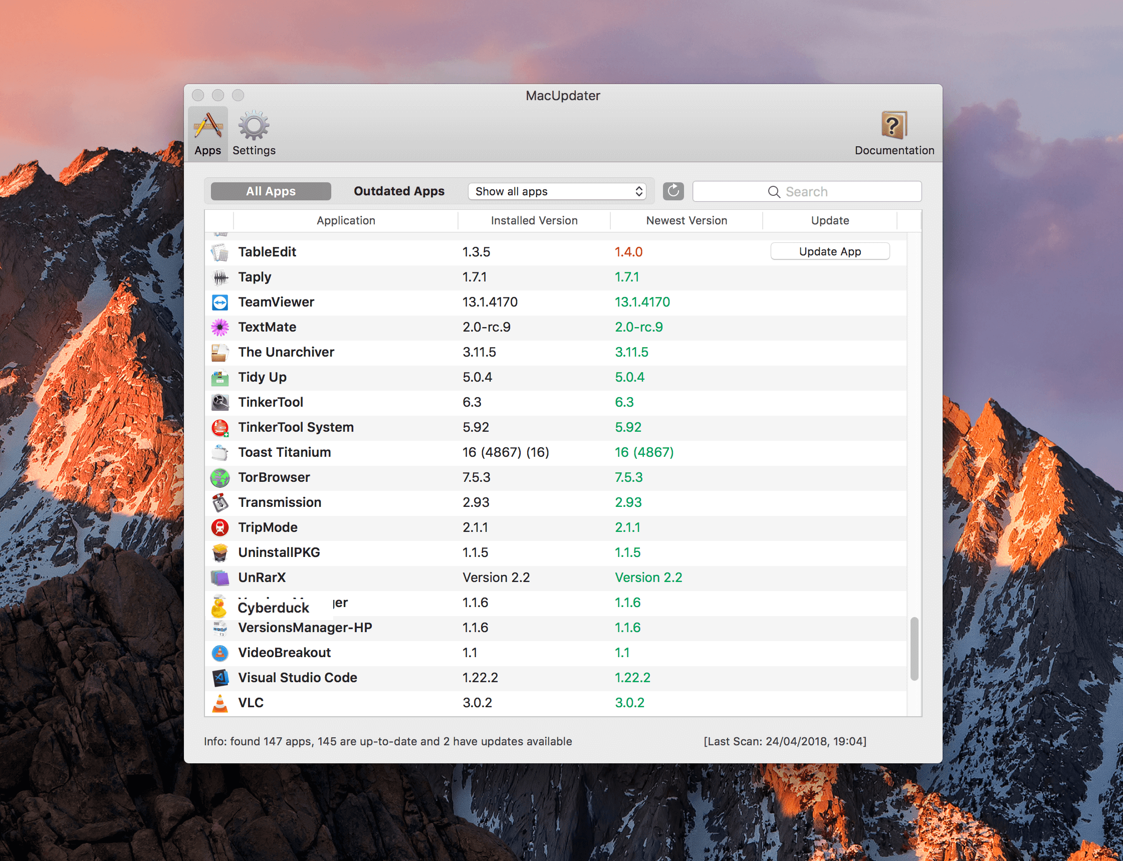 MacUpdater 1.3.5 跟踪应用更新工具 MacUpdater 1.3.5 跟踪应用更新工具