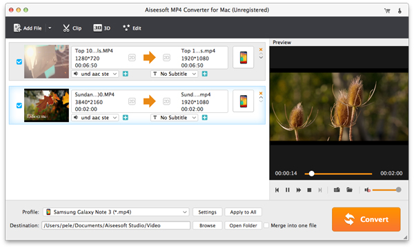 Aiseesoft MP4 Converter for Mac 9.2.6 MP4视频转换软件 Aiseesoft MP4 Converter for Mac 9.2.6 MP4视频转换软件