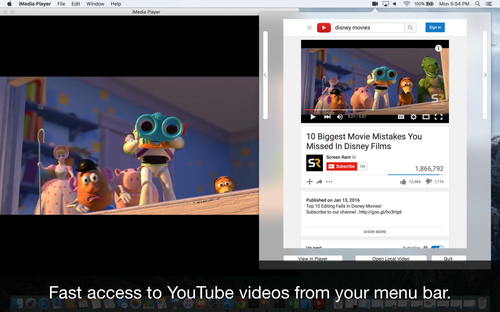 Flix Player for YouTube 2.1.1 菜单栏快速访问YouTube工具 Flix Player for YouTube 2.1.1 菜单栏快速访问YouTube工具