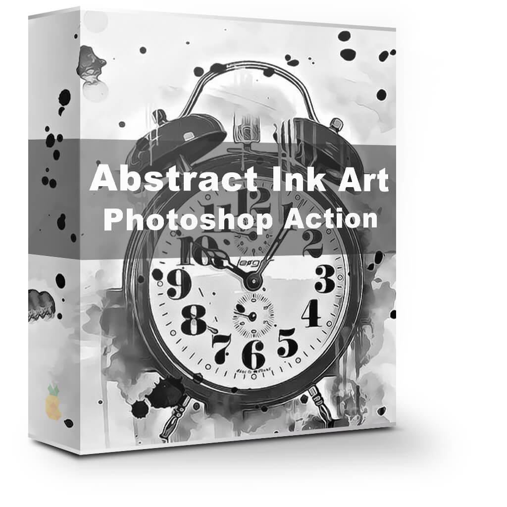 Abstract Ink Art Photoshop Action 1.0 照片转水墨艺术画的动作 Abstract Ink Art Photoshop Action 1.0 照片转水墨艺术画的动作