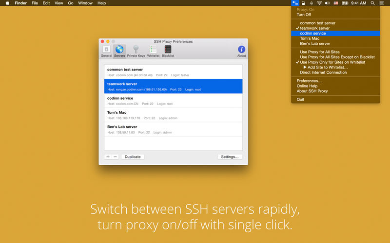 SSH Proxy 16.03 本地 SOCKS v5 代理 SSH Proxy 16.03 本地 SOCKS v5 代理