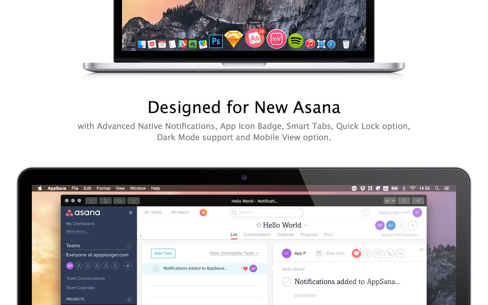 AppSana for Asana 2.8 21 App本地通知管理软件 AppSana for Asana 2.8 21 App本地通知管理软件