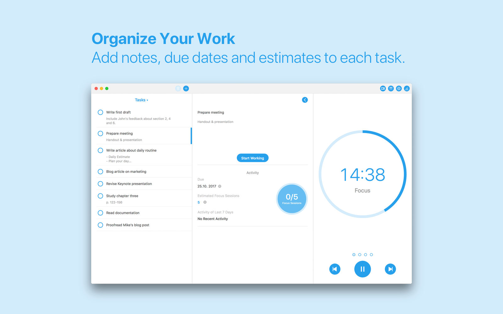 Focus - Time Manager 3.2.1 生产力倒计时工具 Focus - Time Manager 3.2.1 生产力倒计时工具