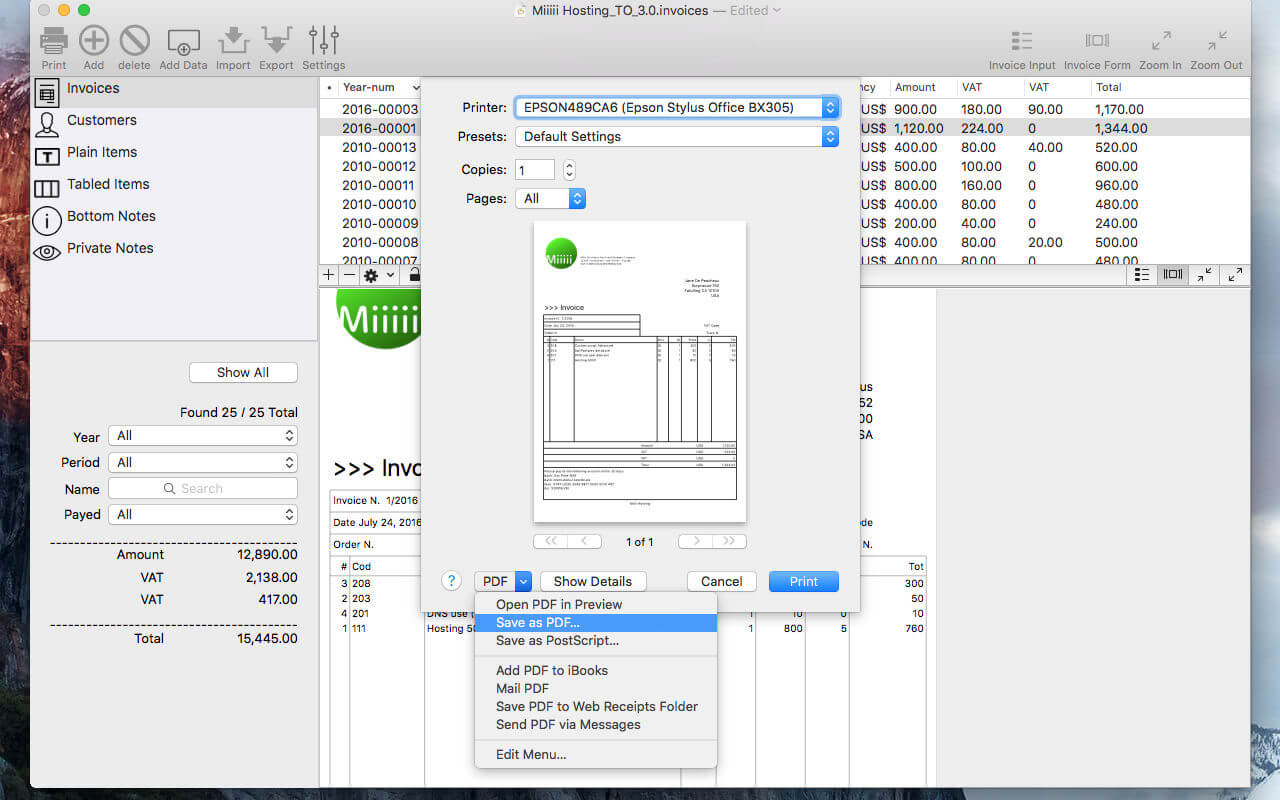 Invoices 3.2 管理打印商业发票 Invoices 3.2 管理打印商业发票