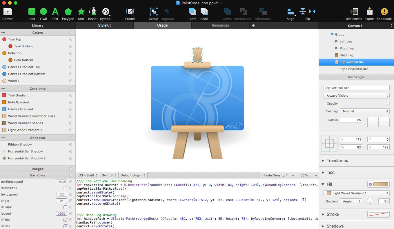 PaintCode 3.5.4 专业矢量图形绘图工具 PaintCode 3.5.4 专业矢量图形绘图工具
