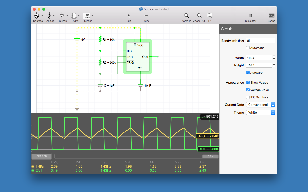 iCircuit 1.8.1 电路仿真设计程序 iCircuit 1.8.1 电路仿真设计程序