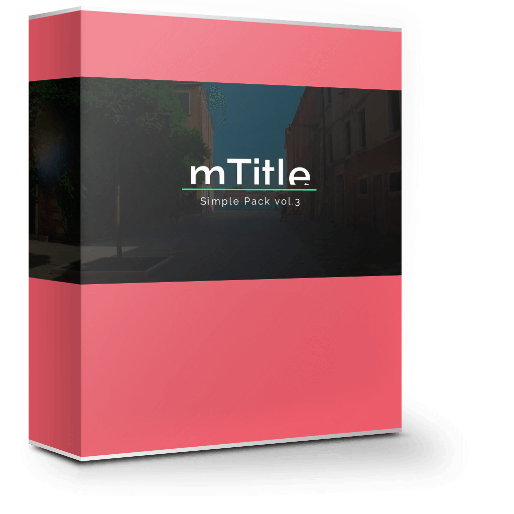 mTitle Simple Pack v3 1.0 简约优雅文字大标题 mTitle Simple Pack v3 1.0 简约优雅文字大标题